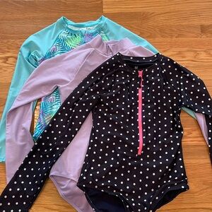 3 XL/XXL Girl’s Long-sleeved Bathing Suits 🩱